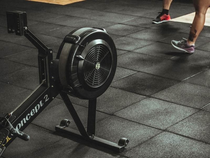 Close up of sports equipment on a wooden gym floor